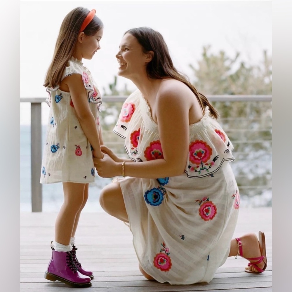 Anthropologie Plenty by Tracy Reese Floral Embroidered One-Shoulder Midi Dress S - Picture 2 of 14